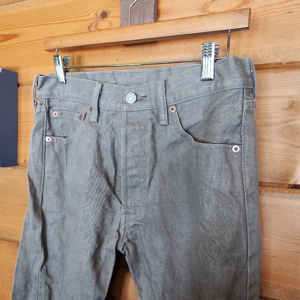 Levi's 💙 501XX Button Fly Gray Relaxed Straight Leg Denim Jeans 90s Sz 30 X 29